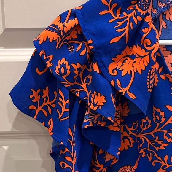 Entro Blue Floral Blouse - Picture 4 of 9